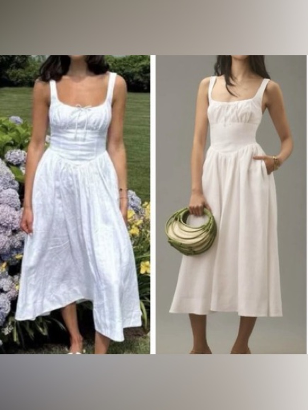 Reformation Baila Linen Midi Dress